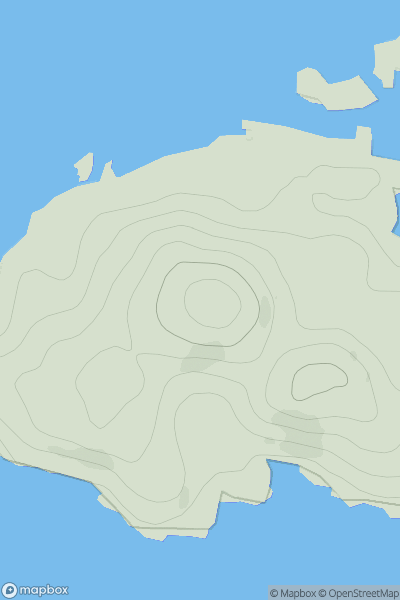 Thumbnail image for Beinn a' Charnain [Barra to Barra Head] showing contour plot for surrounding peak